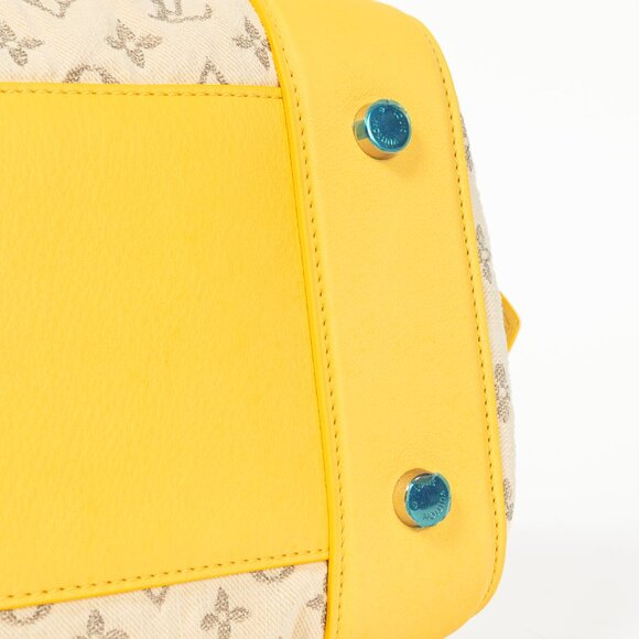 Louis Vuitton SS/12 Squat MM Denim Jaune Handbag - Picture 6 of 15